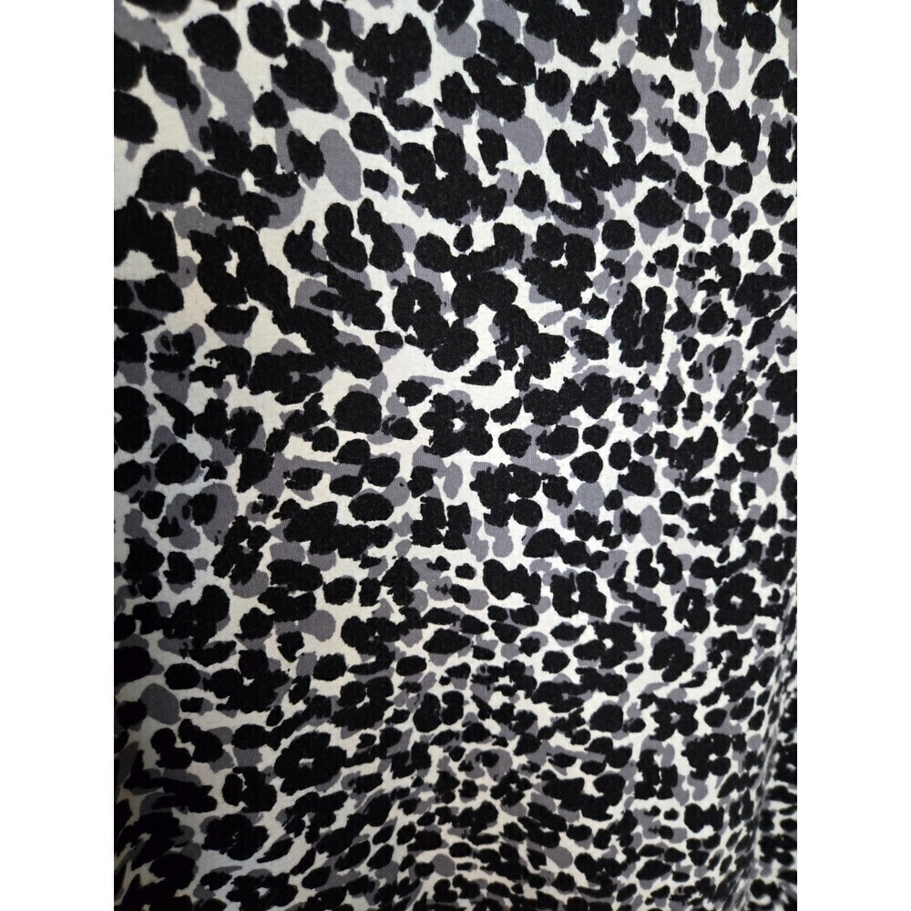 Ellen Tracy Women's Pima Cotton Triumph Gray Animal Print Dress Size Large - Picture 8 of 8